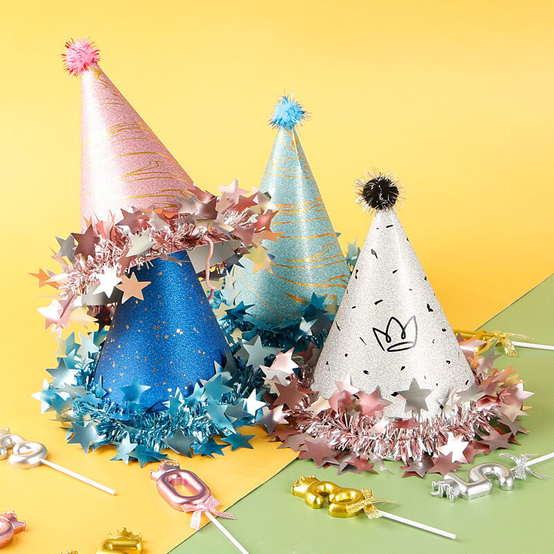 Simple Cute Irregular Shape Elegant Birthday Hat Acrylic Party Packaging Picture2