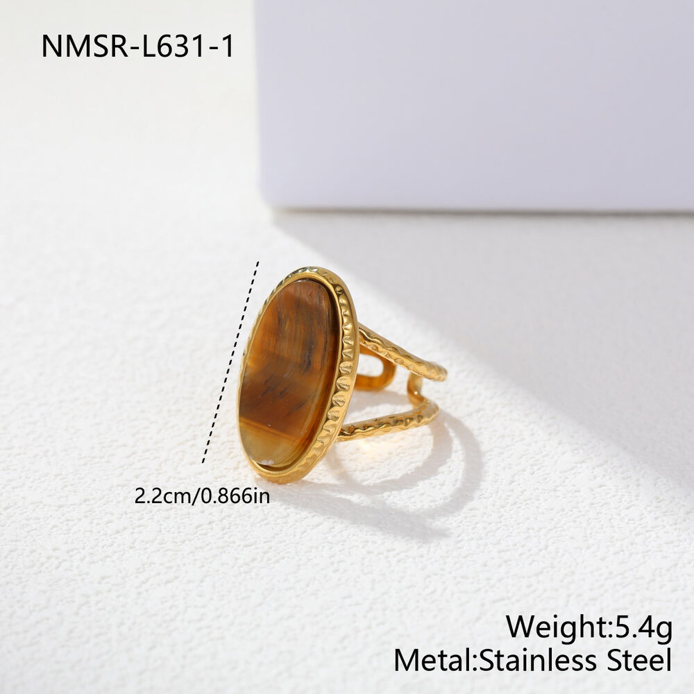 Simple Series Daily Irregular Shape Stainless Steel Waterproof Statement Rings