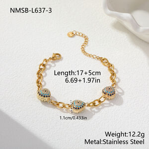 Simple Series Daily Circle Stainless Steel Waterproof Gold Color Women's Jewelry Sets h5