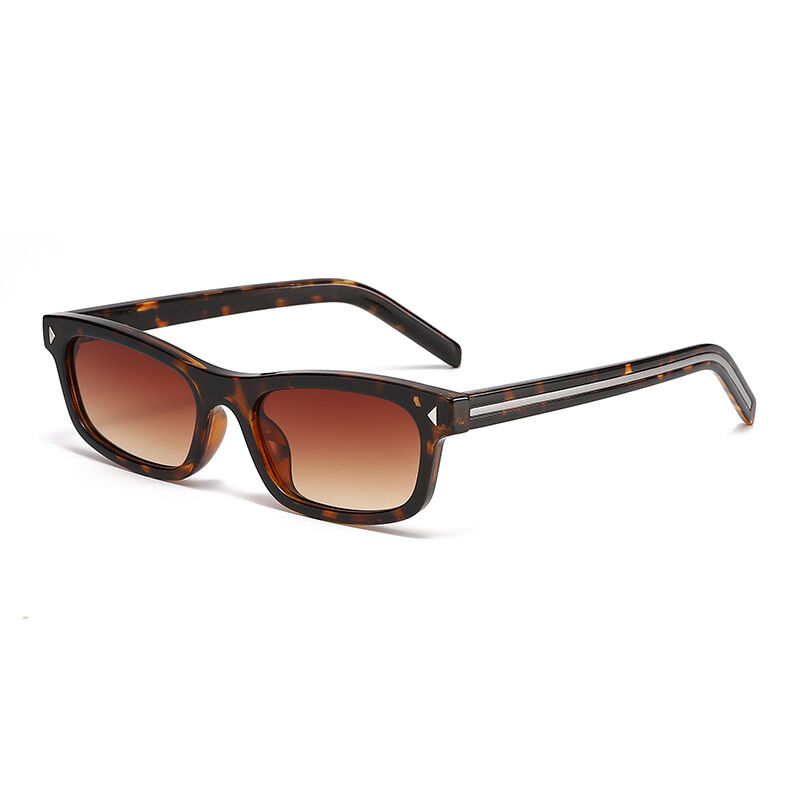 Simple Series Casual Leopard Print Gradient Color Unisex Sunglasses 2
