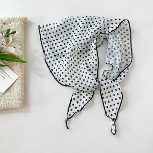 Simple Series Sweet Flower Polka Dots Polyester Summer Scarves h5
