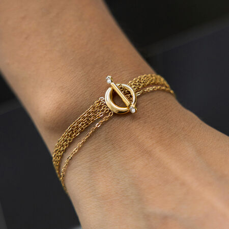 Punk Chain Stainless Steel Waterproof Gold Color Women's Chain Bracelets 2