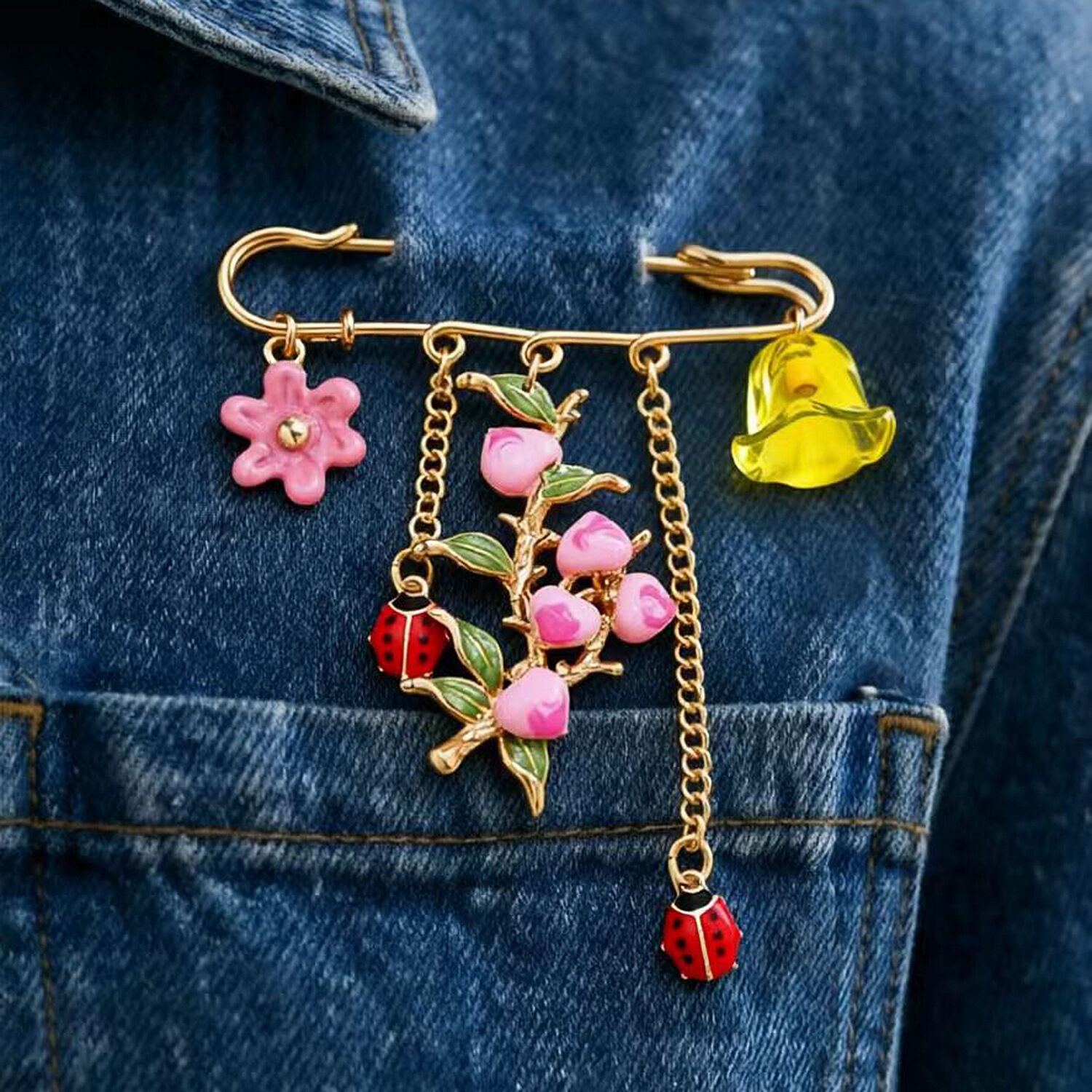 Romantic Series Sweet Flower Alloy Brooches