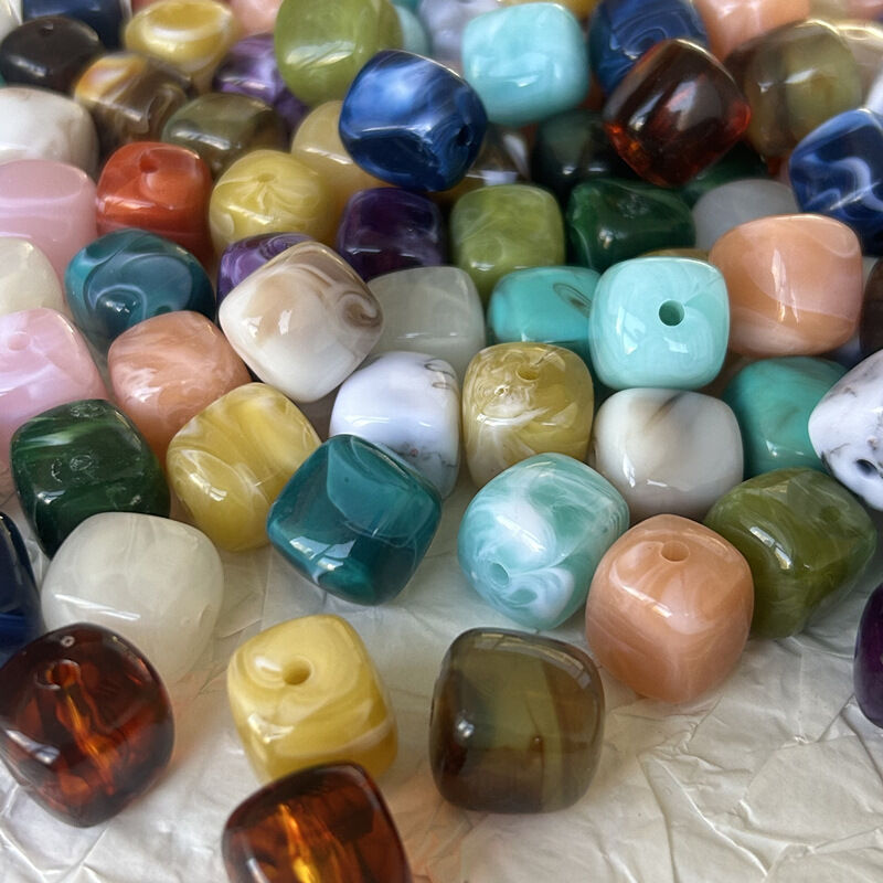 1 Piece Gradient Color Acrylic Jewelry Beads(16*15mm)