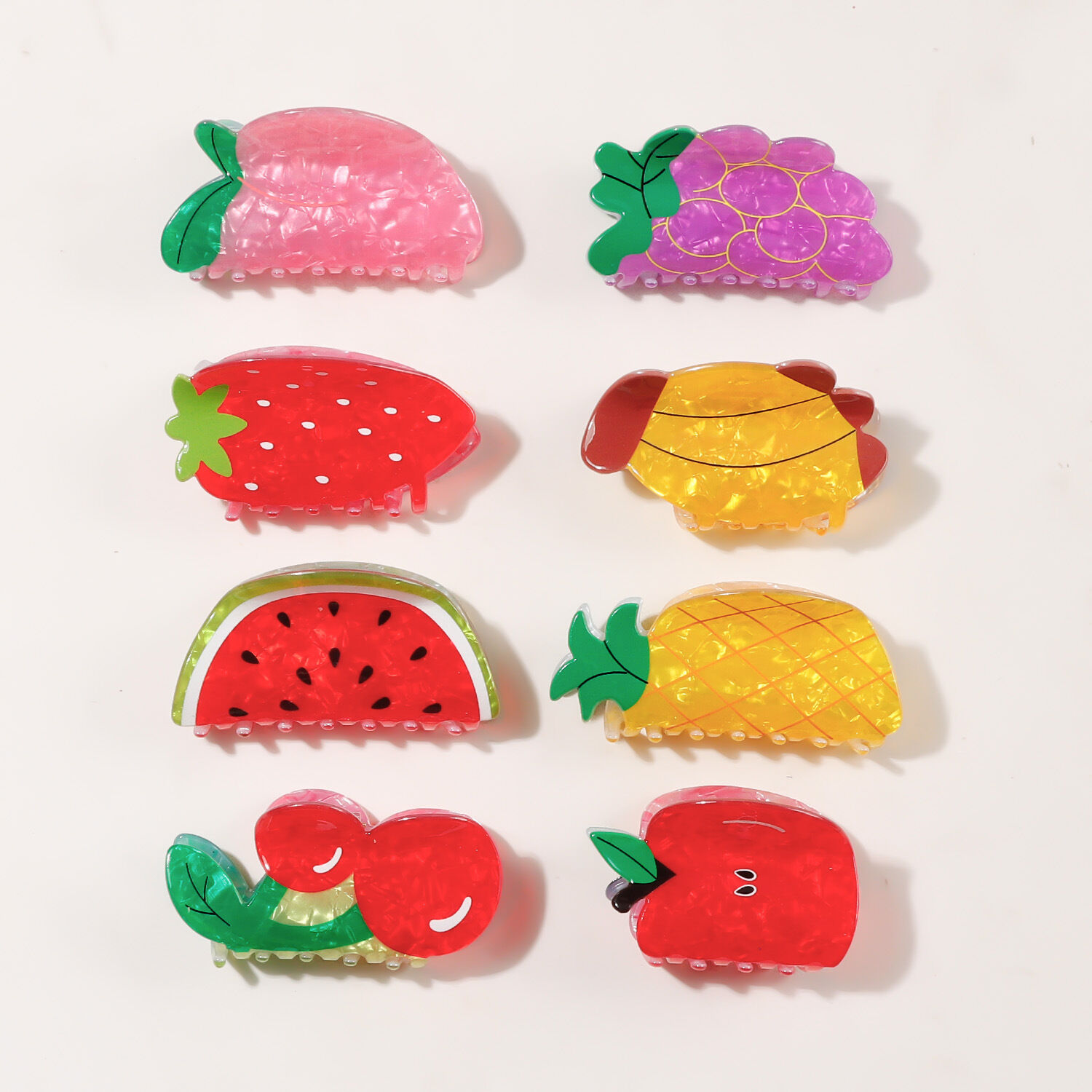 Simple Series Niedliche Frucht-Haarspangen aus PVC in verschiedenen Farben 2