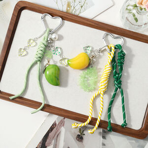 Simple Series Daily Heart Fruit Leaf Alloy Bag Charms h5 Picture3
