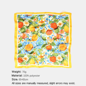 Simple Series Natural Fruit Leaf Polyester Summer Scarves h5 Picture2