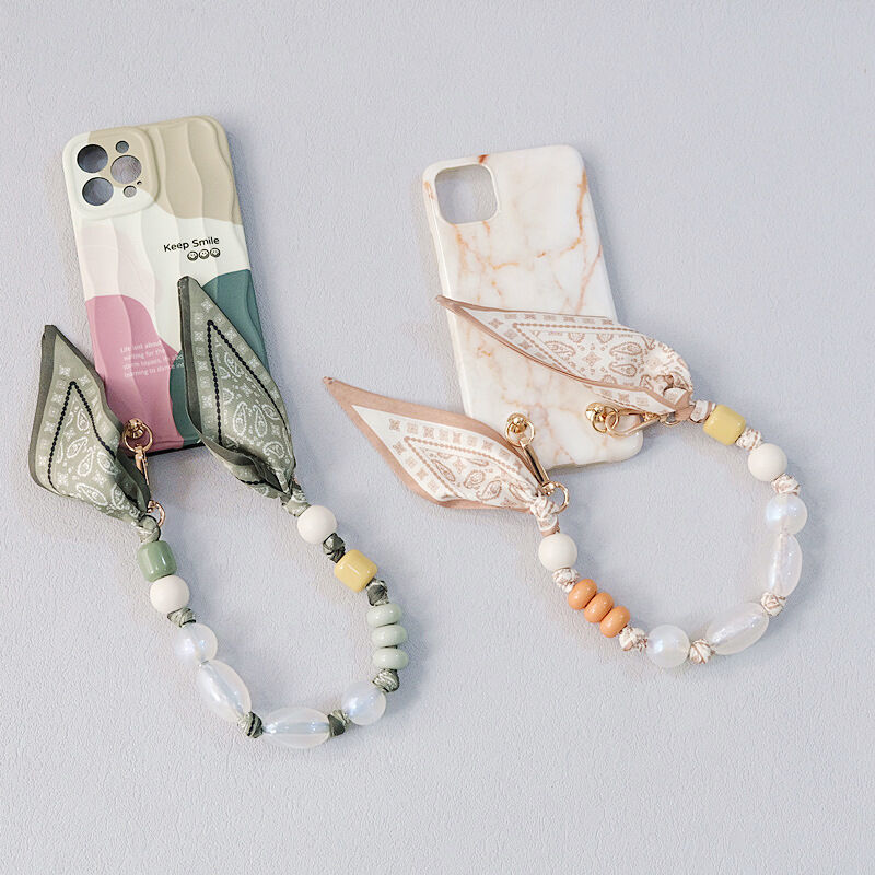 Simple Series Daily Beads Woven Gradient Color Polyester Bag Phone Chain h5Picture2