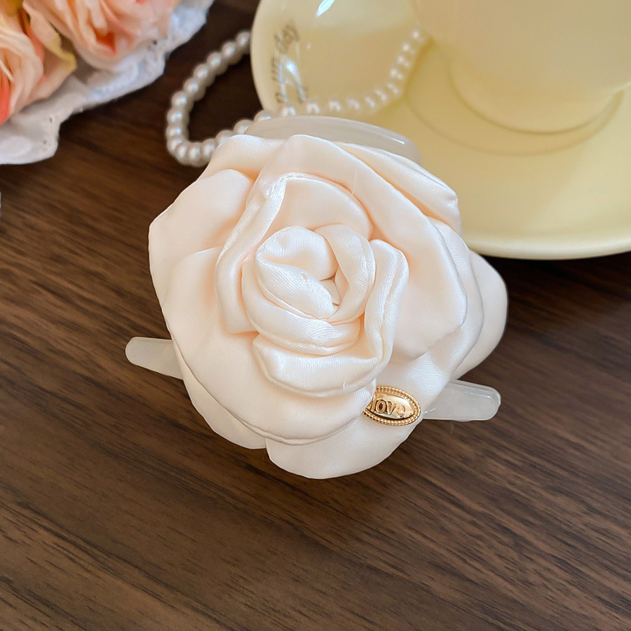 Simple Series Elegant Flower Solid Color Rose Acrylic Hair Claws Picture2