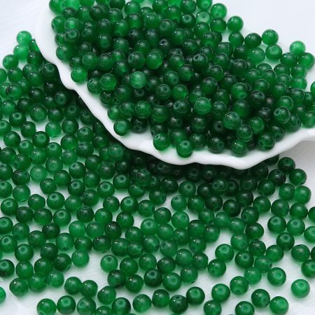 1 Bag Solid Color Glass Jewelry Beads（100 beads a bag）