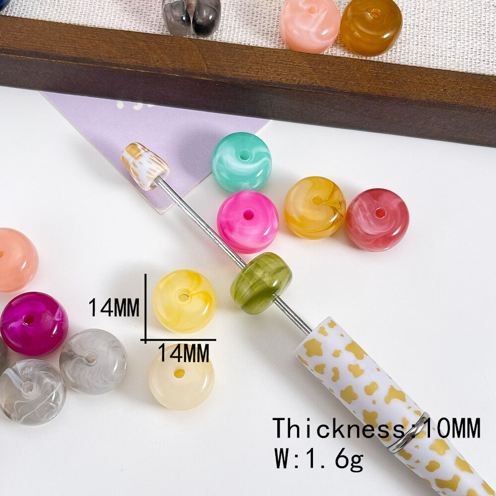 1 Piece Gradient Color Acrylic Jewelry Beads h5