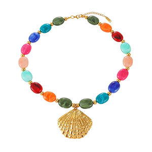 Romantic Series Vacation Oceanic Style Beads Resin Women's Beaded Necklaces h5