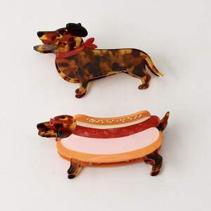 Simple Series Cute Dachshund Cartoon Acetate Hair Claws h5 Picture2