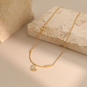 Simple Series Daily Heart Chain Stainless Steel Waterproof Gold Color Women's Chain Necklaces h5 Picture4