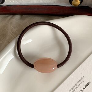 Einfache Serie, einfarbige Haargummis aus Acetat mit geometrischen Formen für den täglichen Gebrauch h5
