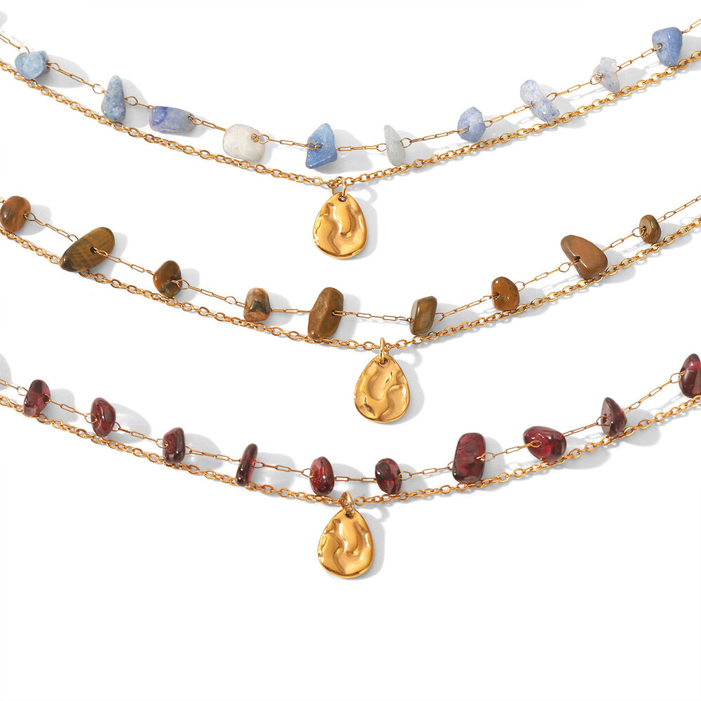 Simple Series Daily Irregular Shape Stainless Steel Waterproof Gold Color Women's Beaded Bracelets Picture6