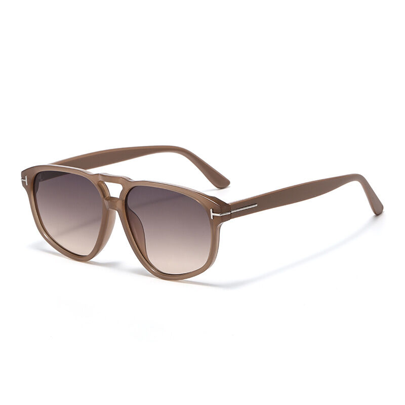 Simple Series Retro Solid Color Gradient Color Unisex Sunglasses 2
