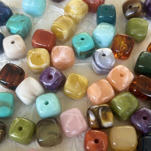 1 Piece Gradient Color Acrylic Jewelry Beads(16*15mm) h5 Picture3