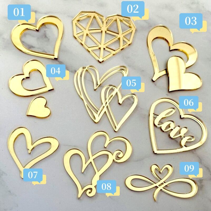 Romantic Series Cute Heart Wedding Party Festival Decorative Acrylic Party Packaging Picture3