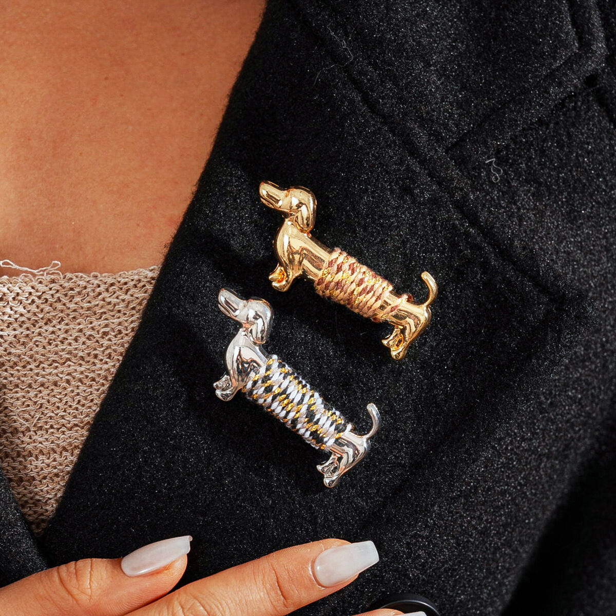 Simple Series Daily Dachshund Cartoon Alloy Brooches Picture4