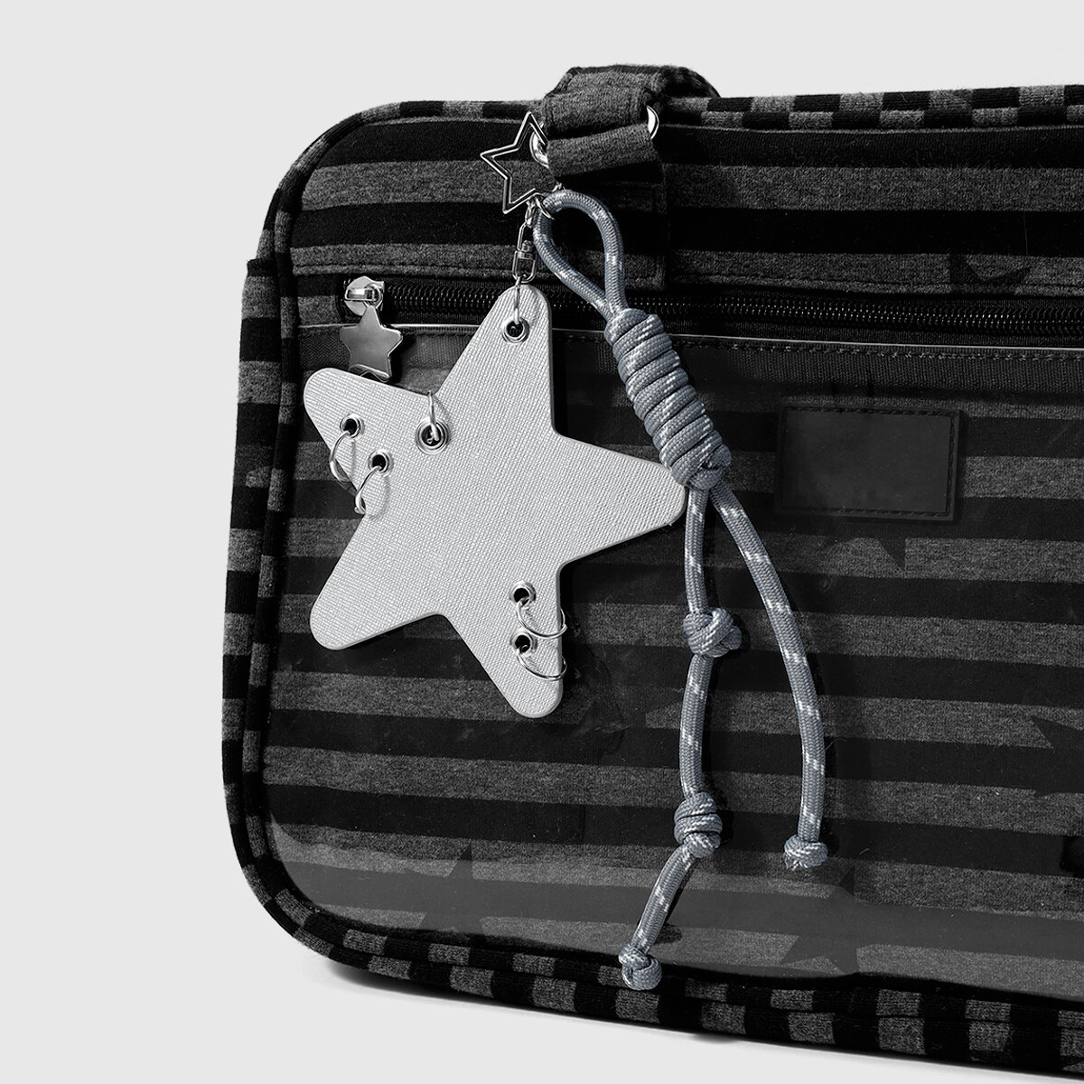 Simple Series Retro Cross Star Rivet Leather Bag Charms h5 Picture6