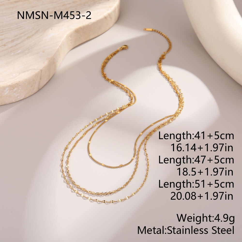 Simple Series Daily Irregular Shape Chain Stainless Steel Waterproof Chain Necklaces