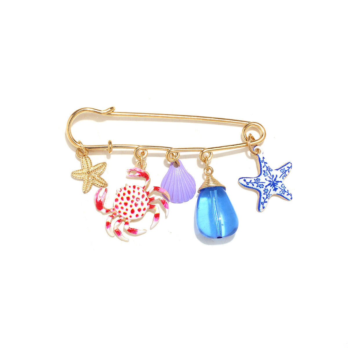 Vacation Oceanic Style Starfish Resin Brooches 2