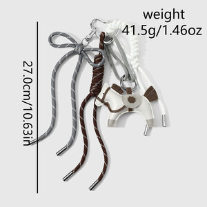 Simple Series Cute Heart Bow Knot Cartoon Leather Bag Charms h5 Picture2