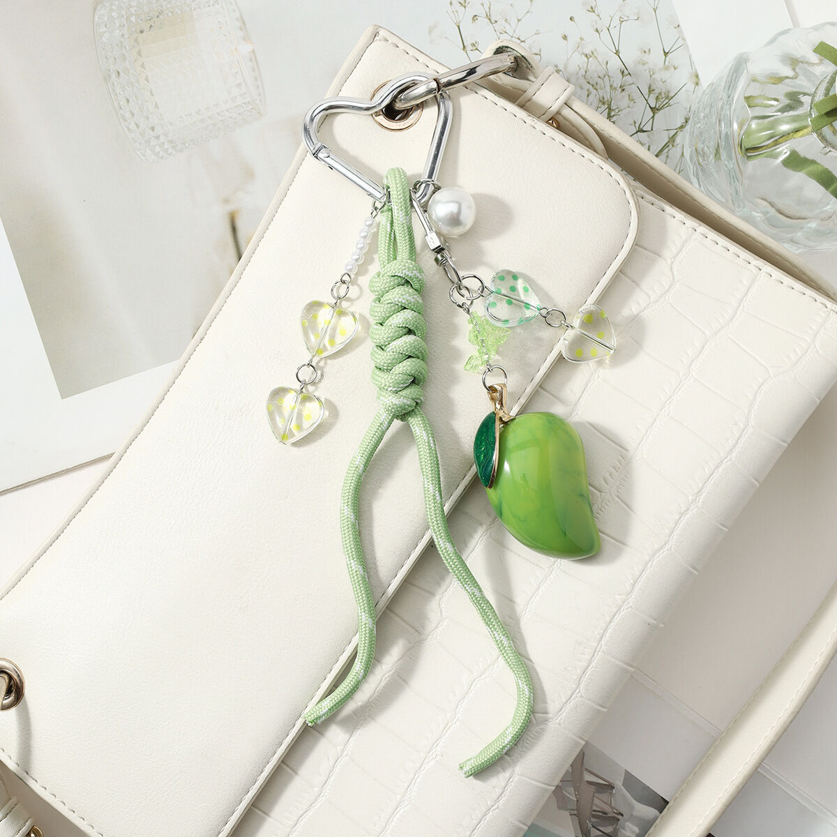 Simple Series Daily Heart Fruit Leaf Alloy Bag Charms h5Picture4