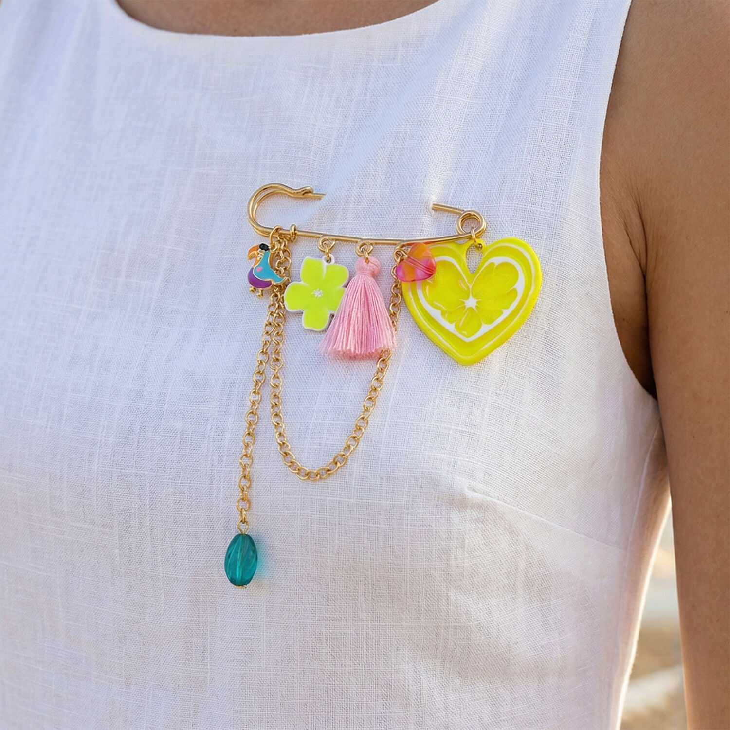 Romantic Series Sweet Heart Alloy Brooches