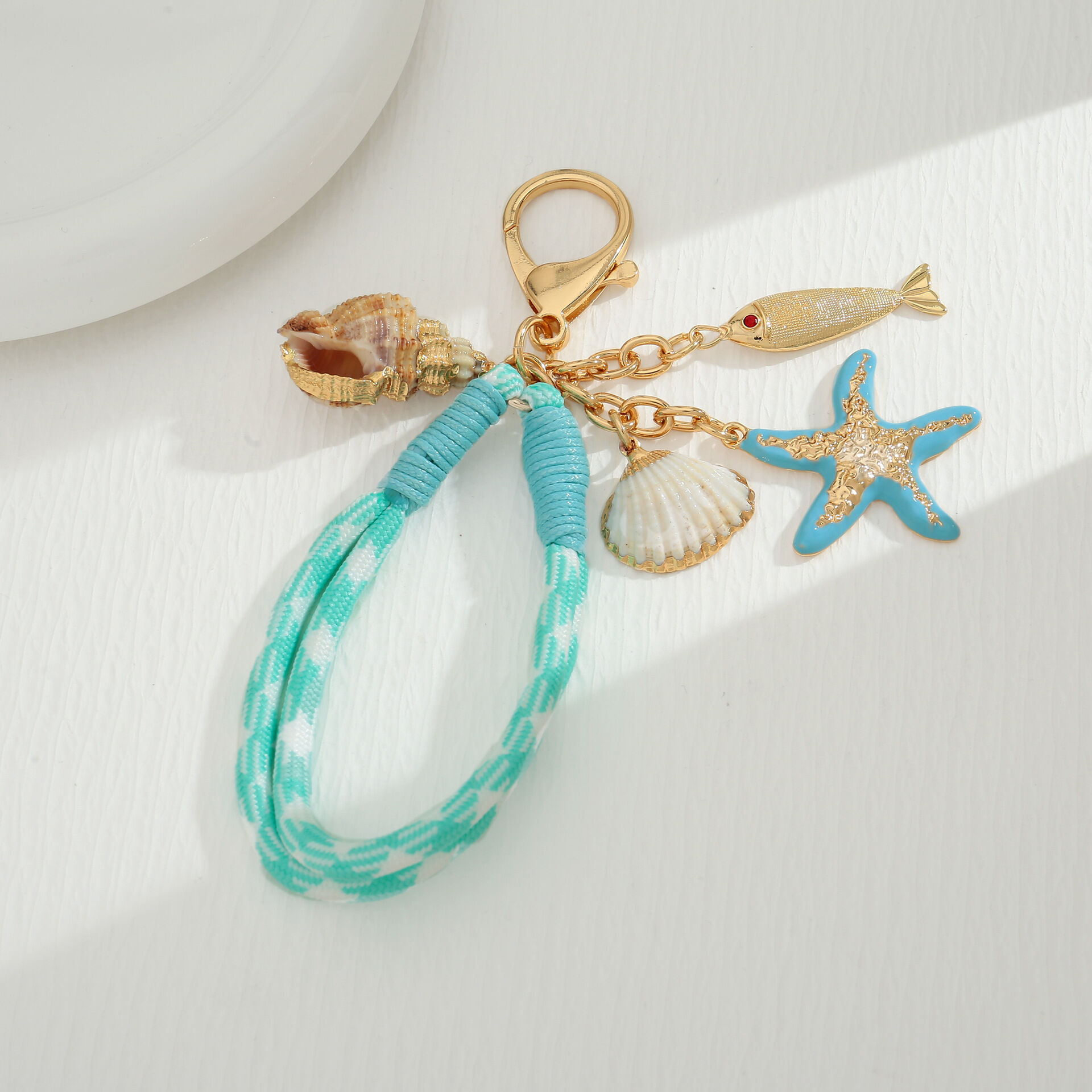 Romantic Series Casual Oceanic Style Shell Fish Starfish Alloy Bag Charms