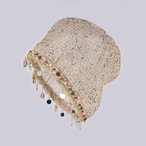 Ethnic Series Bohemian Oceanic Style Hollowed-Out Woven Shell Polyester Women's Hats h5