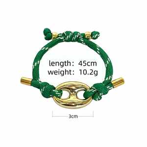 Irregular Shape Beads Resin Women's Braided Bracelets h5