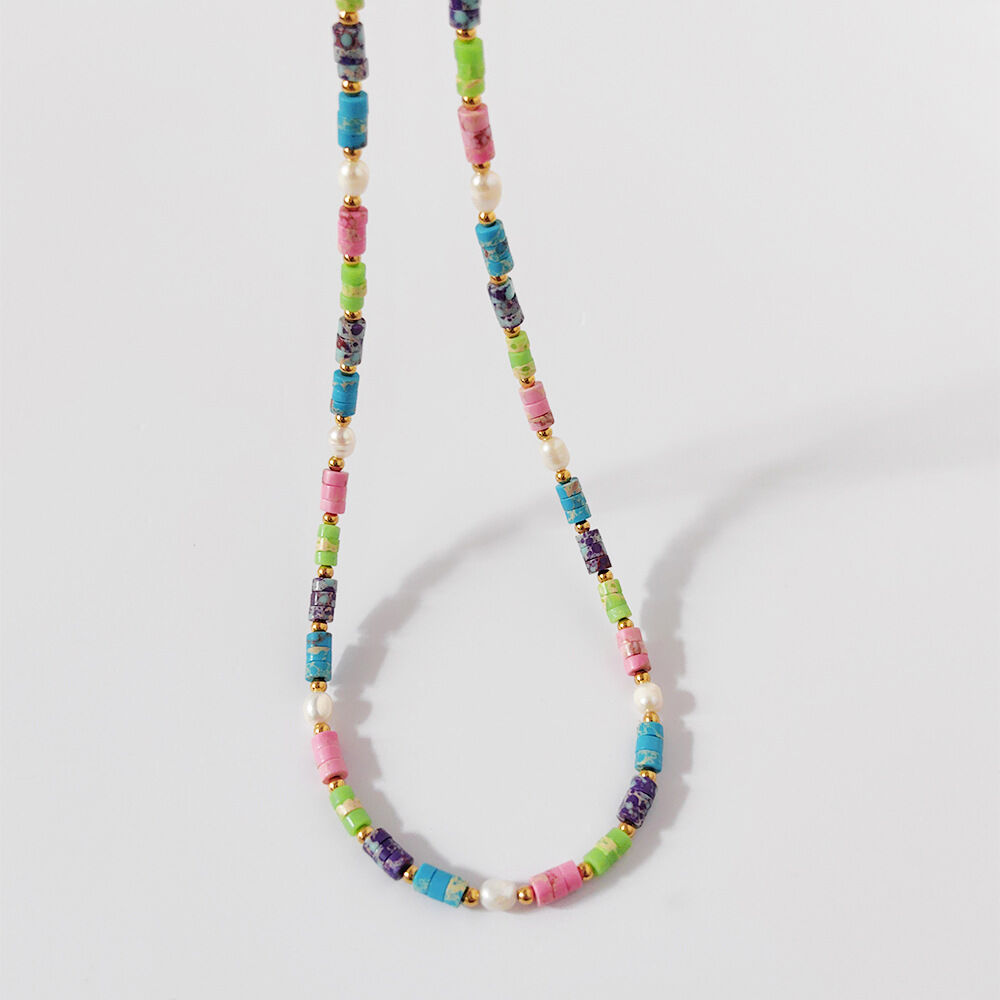 Retro Natural Stones Beads Women's Beaded Necklaces Picture4