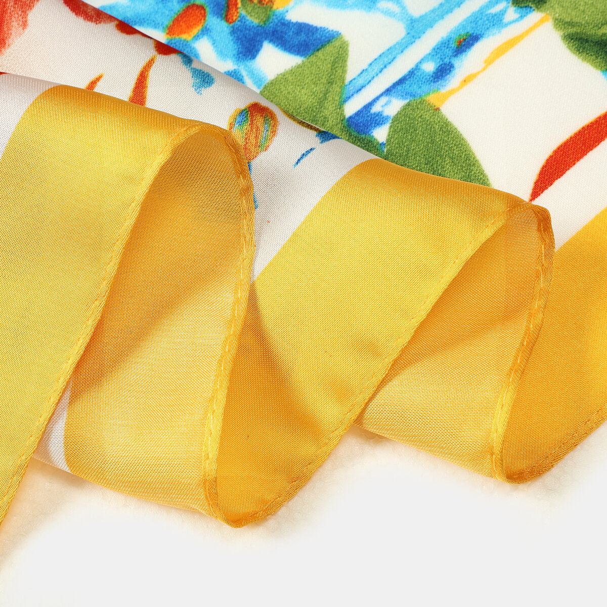 Simple Series Natural Fruit Leaf Polyester Summer Scarves h5Picture5