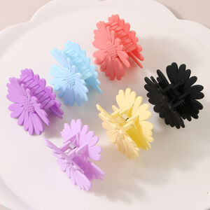 Simple Series Sweet Flower Solid Color Plastic Hair Claws h5 Picture4