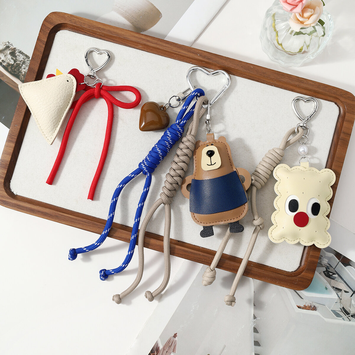 Simple Series Cute Animal Twist Cartoon Leather Bag Charms h5 Picture3