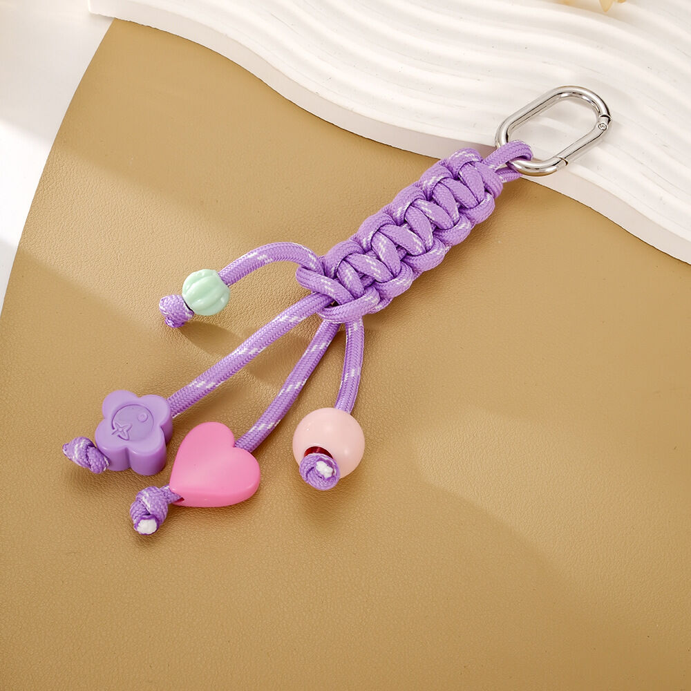 Simple Series Casual Heart Twist Star Woven Rope Bag Charms 