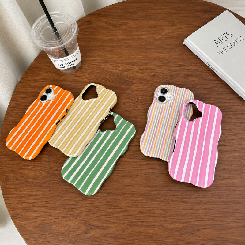 Fundas para teléfono unisex con bloques de color a rayas