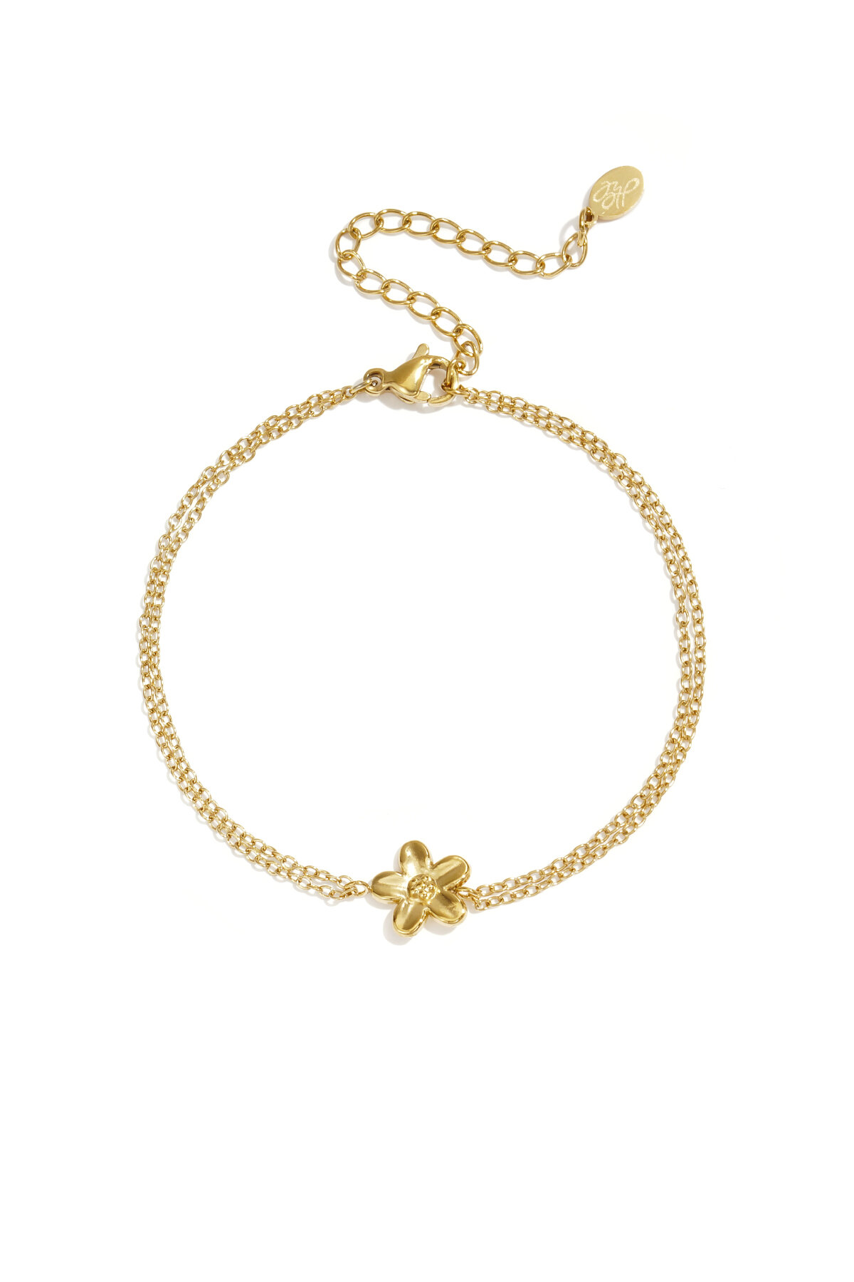 Bracelets à breloques en acier inoxydable, collection florale décontractée et simple pour femmes