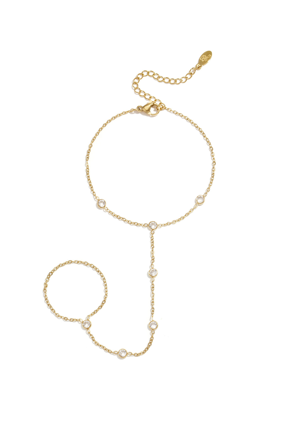 Hand chain with round stones h5 Picture3
