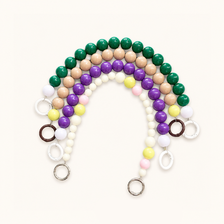 Simple Series Retro Beads Mixed Color Acrylic Phone Chain 2