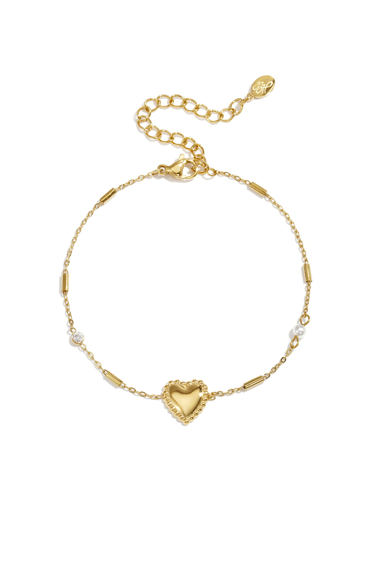 Edelstahl-Charm-Armbänder, Herz, lässige und schlichte Serie, Damenschmuck 