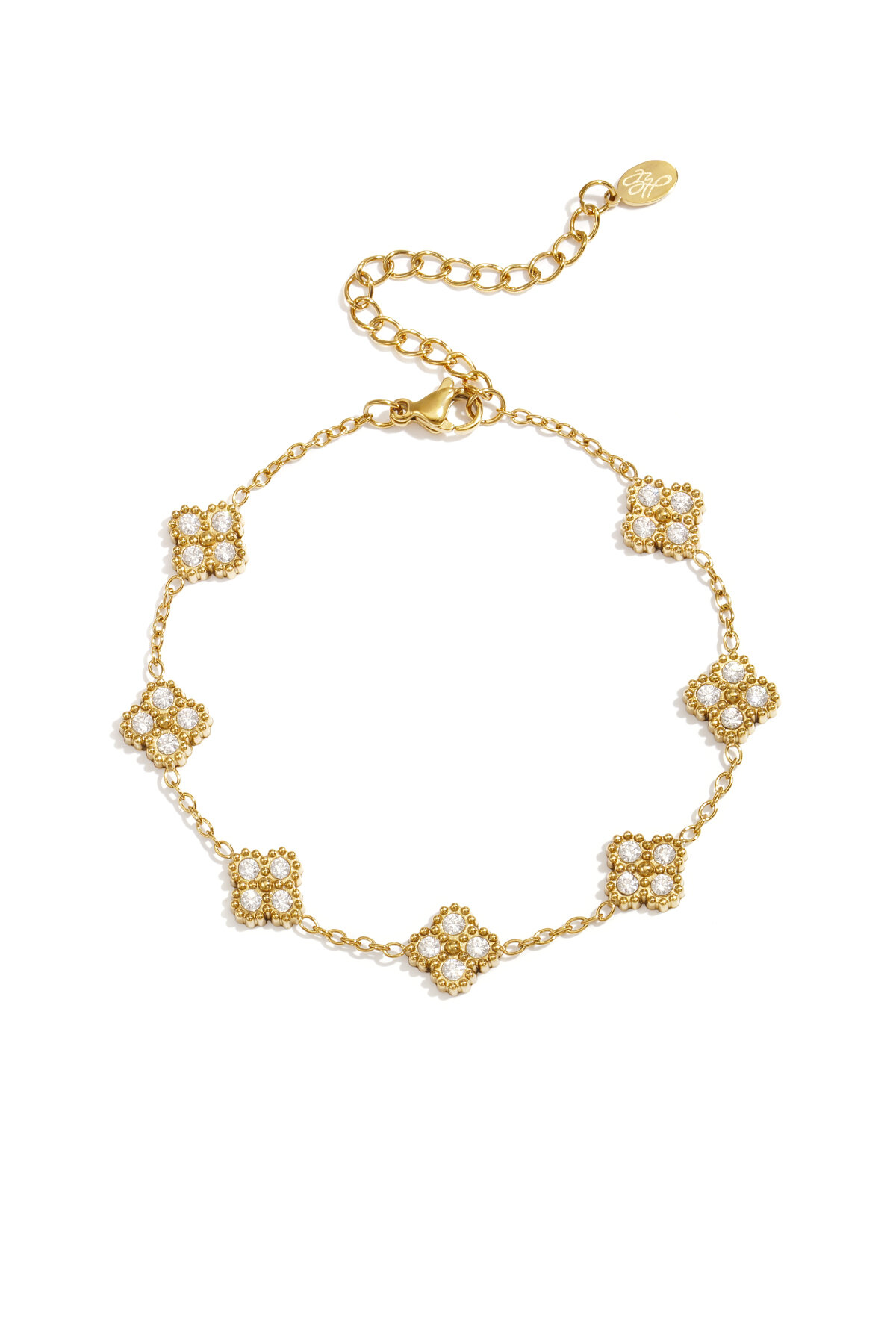 Braccialetti con ciondoli in acciaio inossidabile, modello Clover Simple Daily, serie Simple, gioielli da donna. h5 