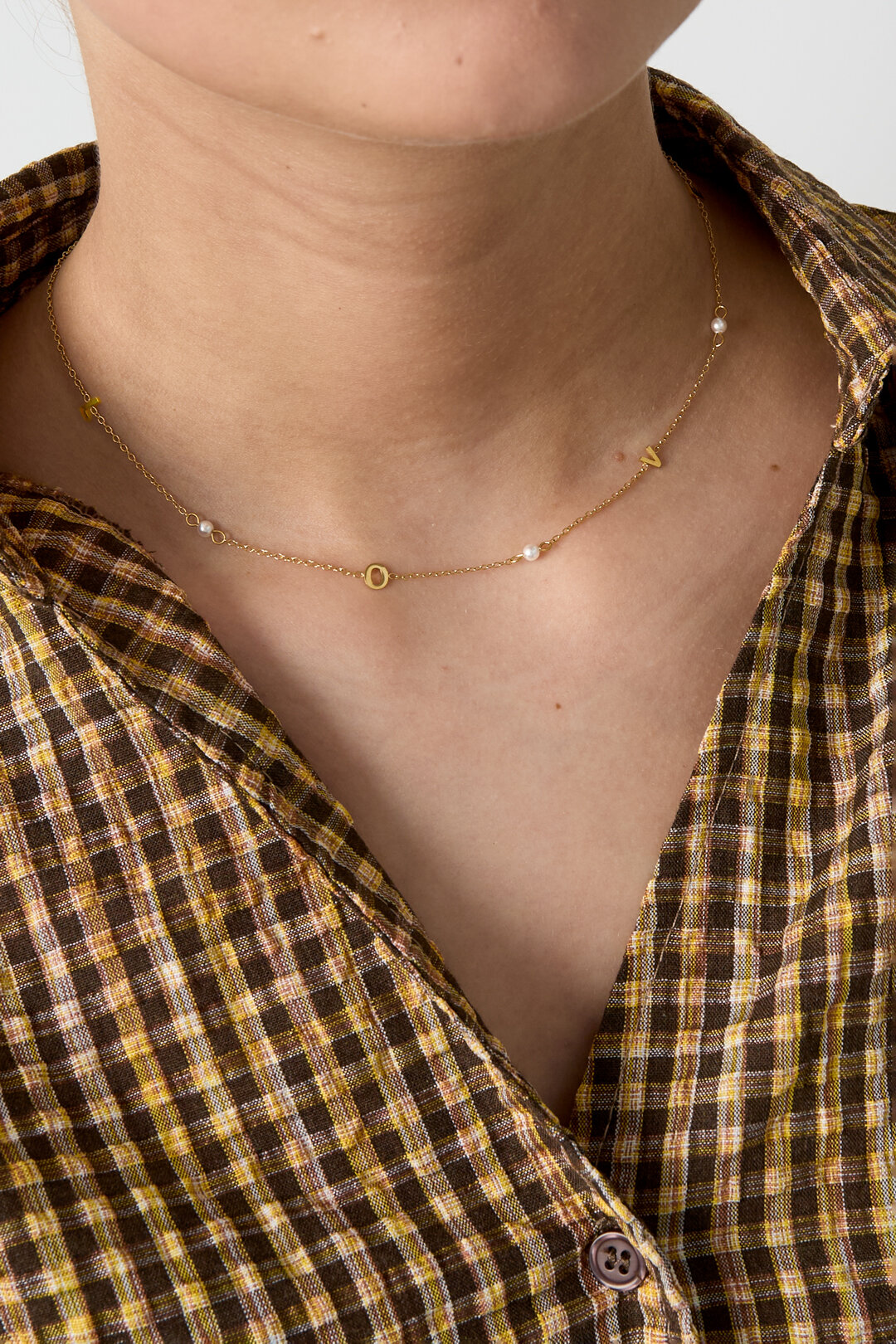 Stainless Steel Chain Necklaces Letter Simple Daily Simple Series Women's jewelry h5 Picture3