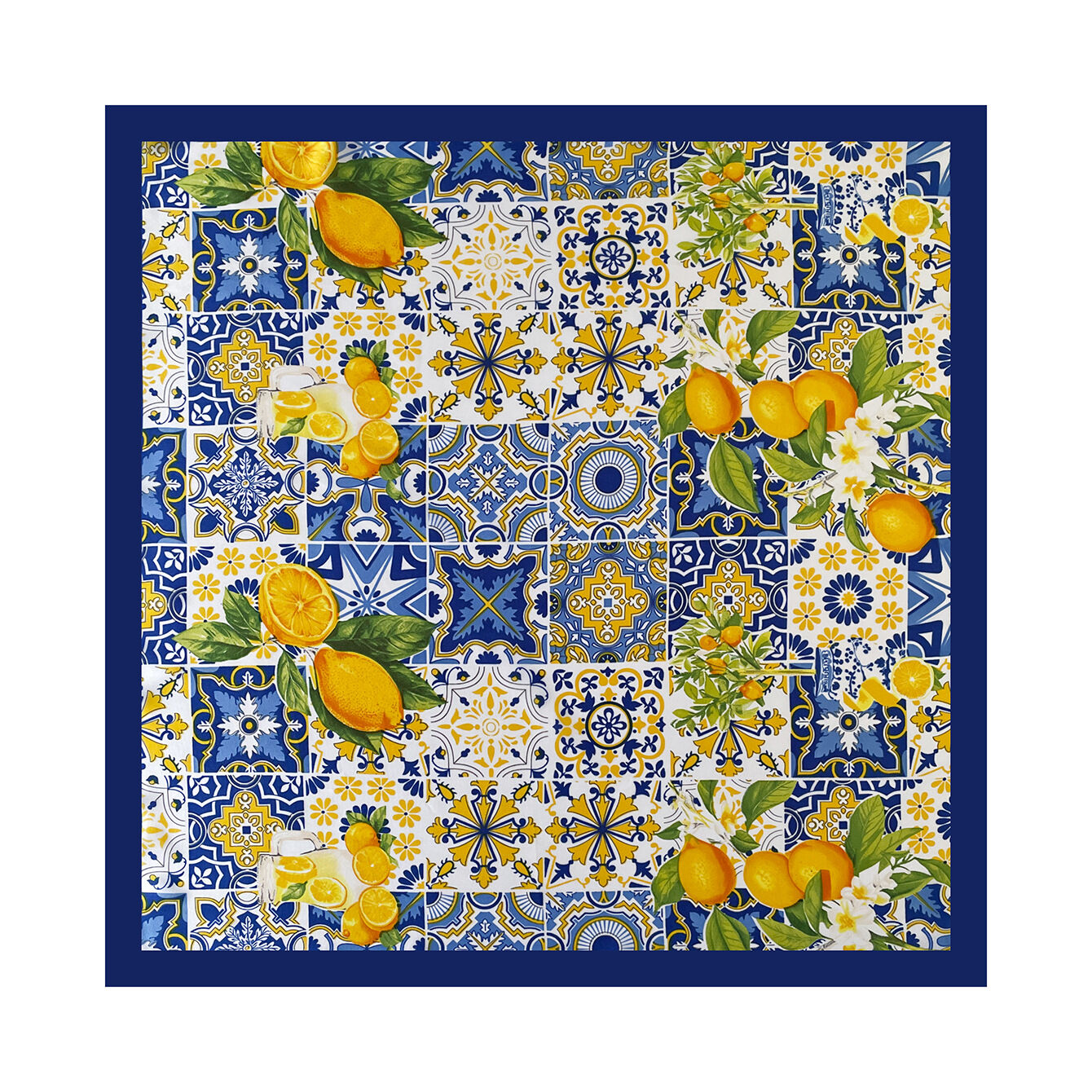 Bufandas de verano para mujer de poliéster con estampado de flores y frutas de la serie romántica h5 Imagen3
