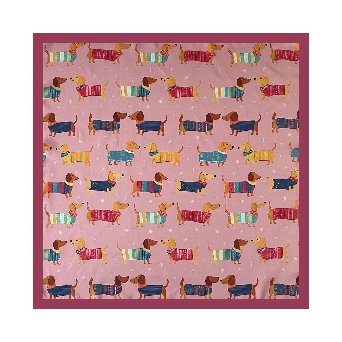 Bufandas de verano para mujer de poliéster con bonito estampado de perros. h5 Imagen2