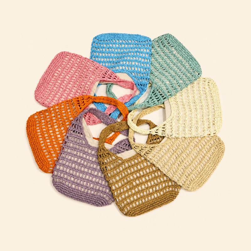 Vacation Style Woven Solid Color Hollowed-Out Woven Raffia Women's Square Bag Picture2