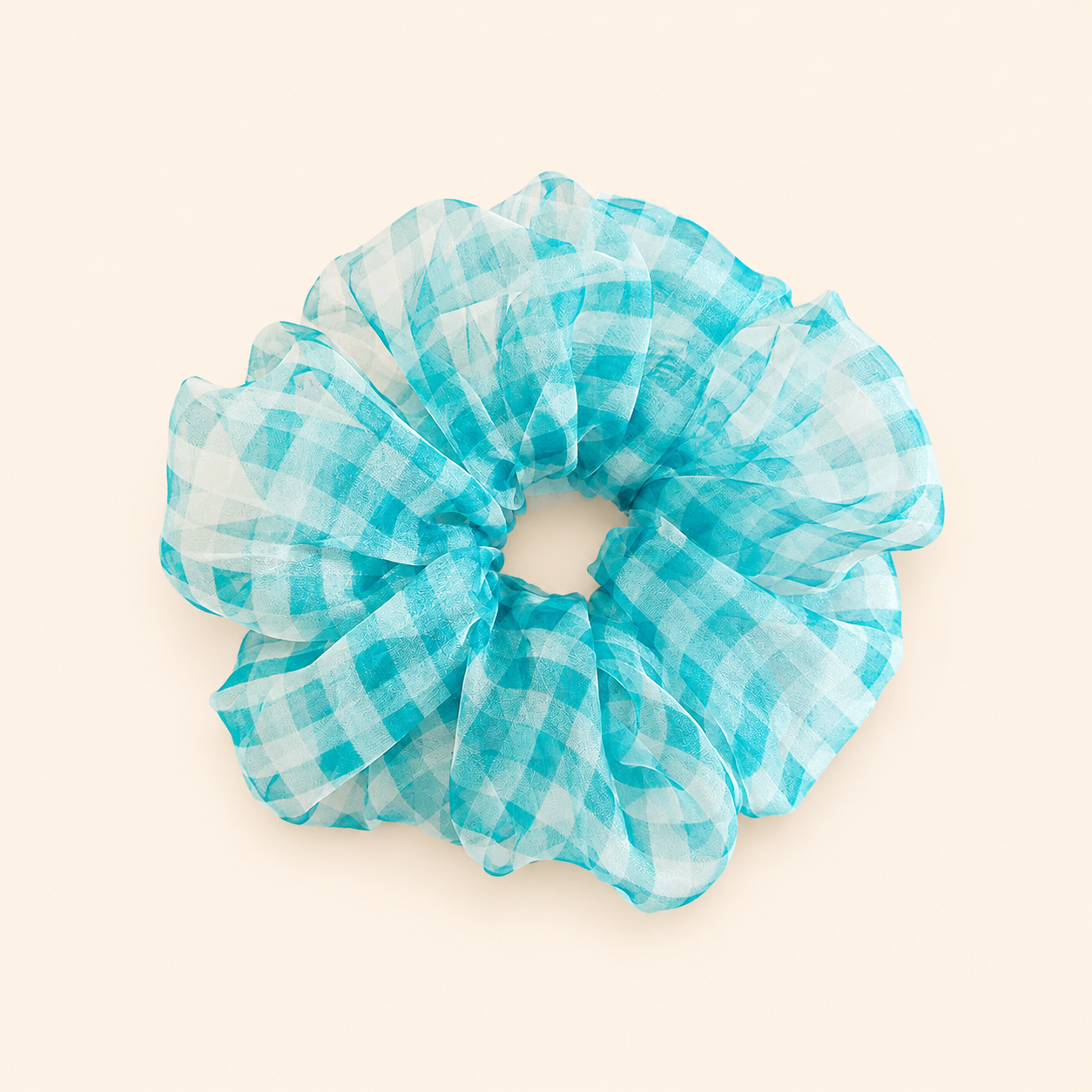 Simple Series Daily Solid Color Oceanic Style Plaid Yarn Scrunchies