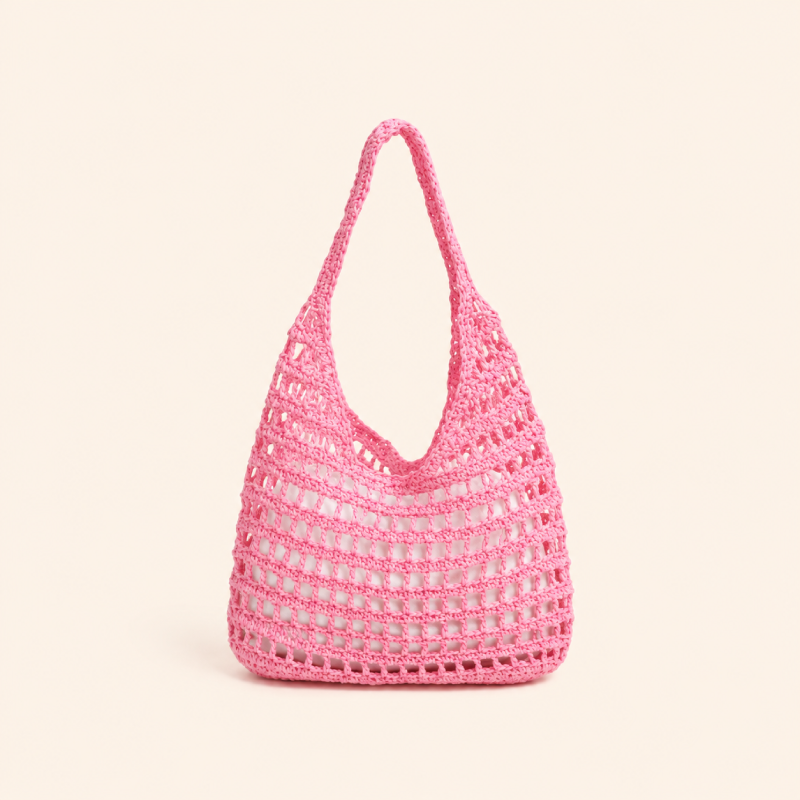 Vacation Style Woven Solid Color Hollowed-Out Woven Raffia Women's Square Bag Picture3